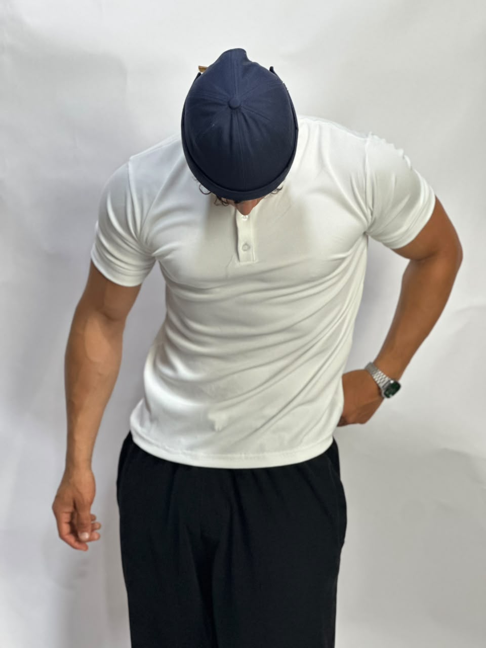 Henley T-shirt Blanc