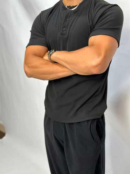 Henley T-shirt Noir