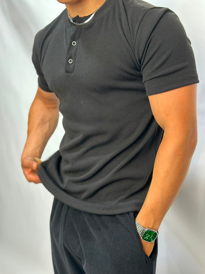 Henley T-shirt Noir