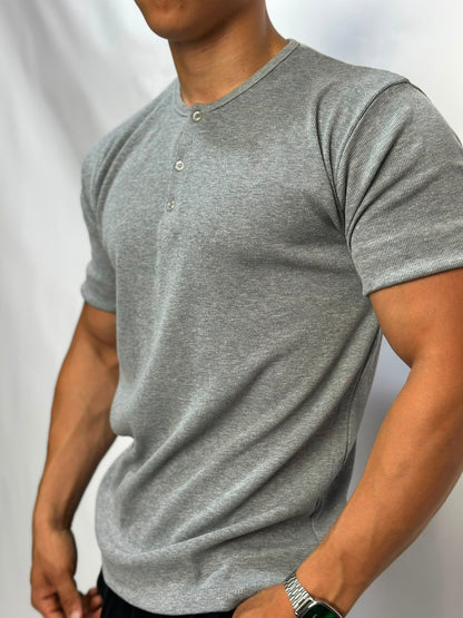 Henley T-shirt gris