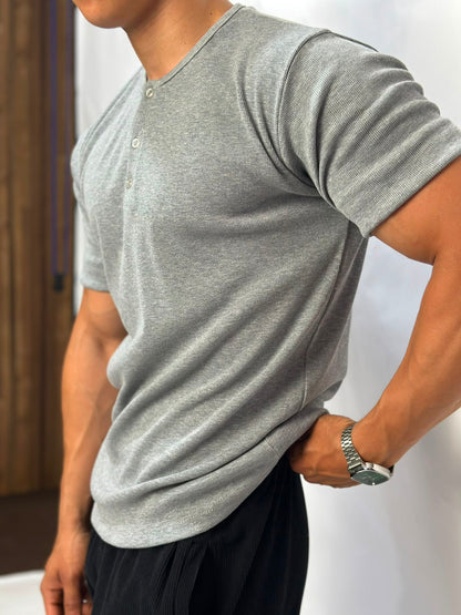 Henley T-shirt gris