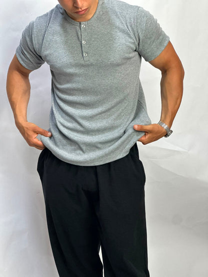 Henley T-shirt gris