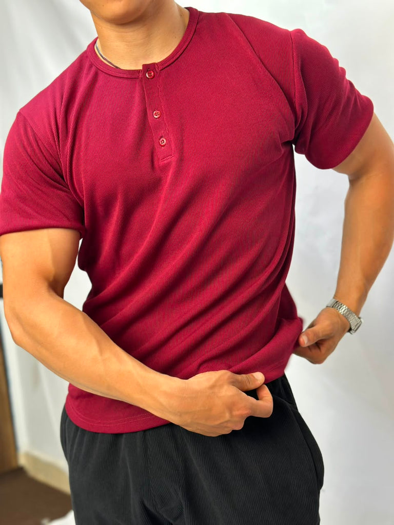 Red Henley T-shirt