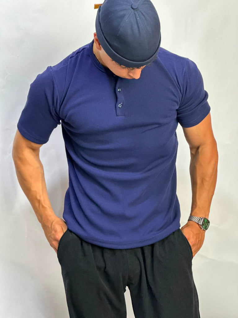 Bleu Henley T-shirt